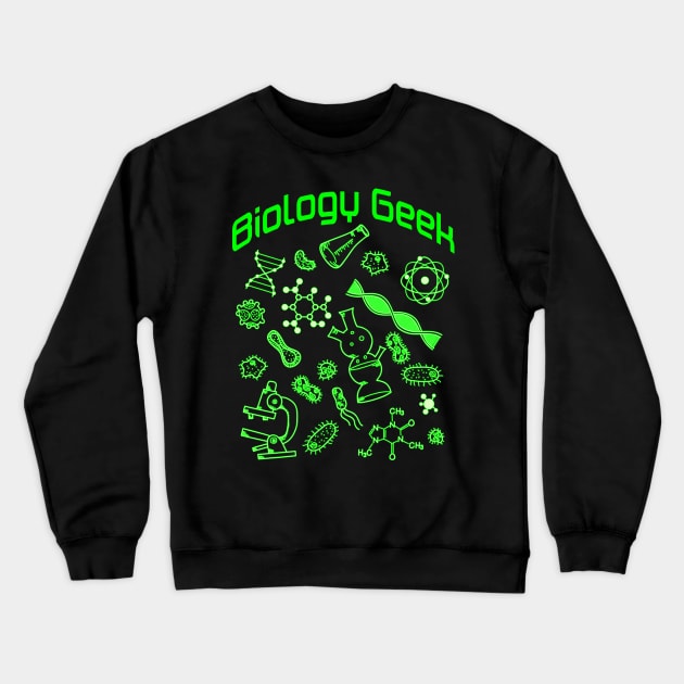 Biology Geek Crewneck Sweatshirt by letnothingstopyou